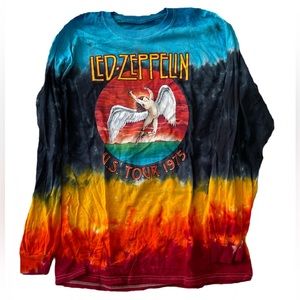 Led Zeppelin U.S. Tour 1975 Tie Dye Shirt